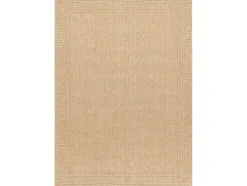 Sisal Tapijt Timo 5979 Buitenshuis Kader Donker Beige 240X330 Cm