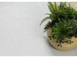Sisal Tapijt Timo 5979 Buitenshuis Kader Wit 60X100 Cm