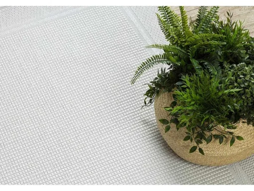 Sisal Tapijt Timo 5979 Buitenshuis Kader Wit 60X100 Cm
