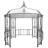 Smeedijzeren Tuinkiosk Van Metaal Tilcara - D300 X H290 Cm - Zwart