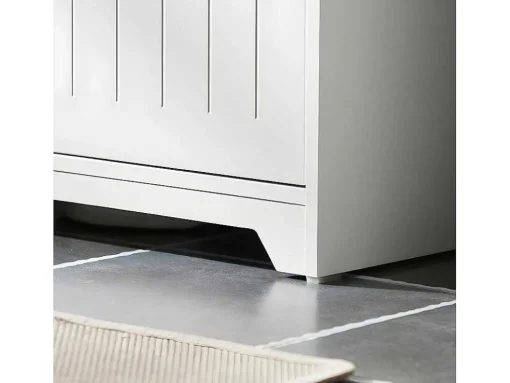 Sobuy Badkamer Onder Aanrecht, Onder Aanrecht, Onder Wastafel, Aanrecht, Gootsteen Afdekking Met 2 Deuren, 60X30X60 Cm, Wit, Bzr108-Ii-W