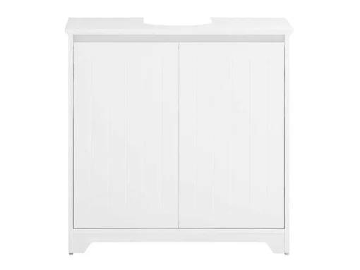 Sobuy Badkamer Onder Aanrecht, Onder Aanrecht, Onder Wastafel, Aanrecht, Gootsteen Afdekking Met 2 Deuren, 60X30X60 Cm, Wit, Bzr108-Ii-W