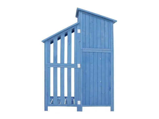 Sparrenhouten Tuinhuis - Gereedschapsschuur Met 2 Geintegreerde Planken - H 173 Cm - Waterdicht Pvc Dak - Groen