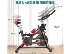 Spin Bike Stationaire Indoor Cycling Bike Met Riemaandrijving 8Kg Vliegwiel