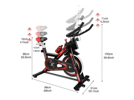 Spin Bike Stationaire Indoor Cycling Bike Met Riemaandrijving 10Kg Vliegwiel
