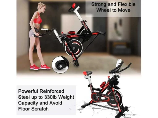 Spin Bike Stationaire Indoor Cycling Bike Met Riemaandrijving 8Kg Vliegwiel