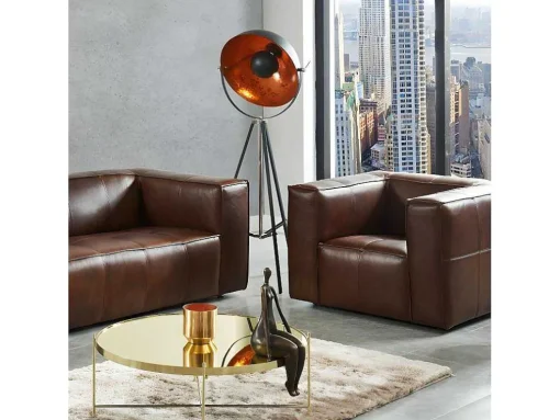Staande Lamp Movie - H. 166 Cm - Koperkleurig Van Het Merk Inside Art
