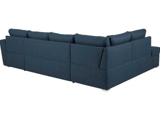 Stan Slaapbank, Hoek Links Met Chaise Longue Rechts, In Blauw.