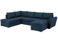 Stan Slaapbank, Hoek Links Met Chaise Longue Rechts, In Blauw.
