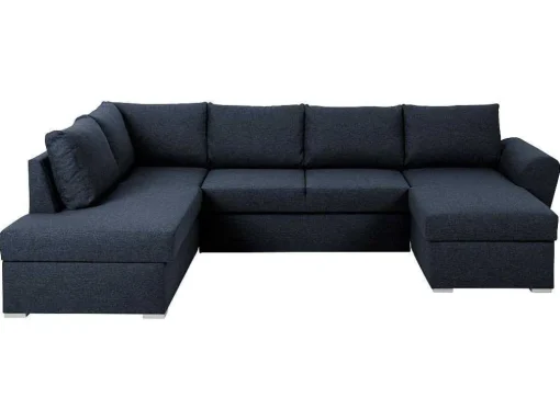 Stan Slaapbank, Hoek Links Met Chaise Longue Rechts, In Blauw.