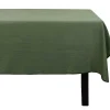 Tafellaken Van Katoen En Linnen Met Zwarte Rand - 170 X 250 Cm - Kaki - Borina