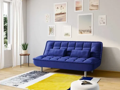 Tapijt Camden - Polyester - 120 X 170 Cm - Mosterdkleur, Marineblauw, Grijs