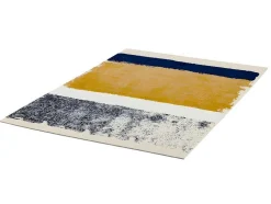 Tapijt Camden - Polyester - 120 X 170 Cm - Mosterdkleur, Marineblauw, Grijs