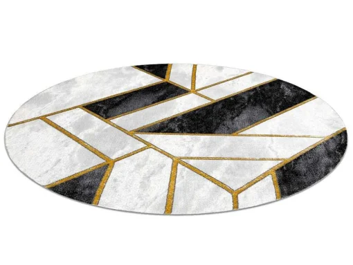 Tapijt Emerald Exclusief 1015 Cirkel - Glamour, Stijlvol Marmer, Geome Cercle 200 Cm