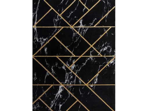 Tapijt Emerald Exclusief 2000 Glamour, Stijlvol Geometrisch, Marmer Zw 120X170 Cm