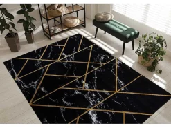 Tapijt Emerald Exclusief 2000 Glamour, Stijlvol Geometrisch, Marmer Zw 120X170 Cm