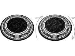 Tapijt Gloss Wiel Modern 2813 87 Stijlvol, Frame, Grieks Zwart Cercle 150 Cm