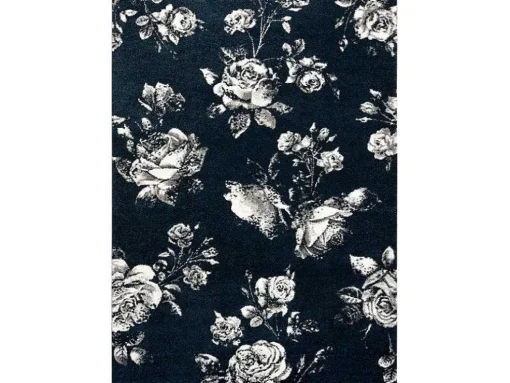 Tapijt Gnab 60642734 Bloemen , Rozekleuringe Blauw / Wit 140X200 Cm