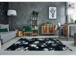 Tapijt Gnab 60642734 Bloemen , Rozekleuringe Blauw / Wit 140X200 Cm
