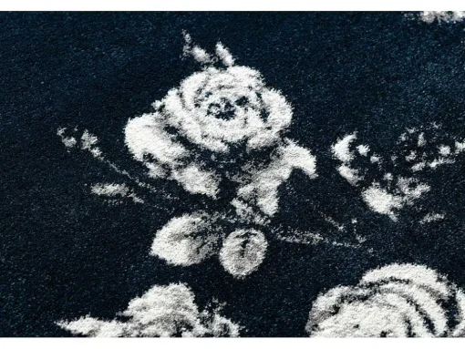 Tapijt Gnab 60642734 Bloemen , Rozekleuringe Blauw / Wit 140X200 Cm
