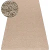 Tapijt Jute 3650 Beige Een Kleur - Jute, Platgeweven, Franjes 140X190 Cm