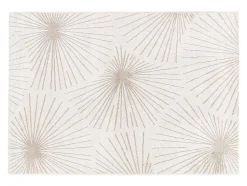 Tapijt Met Afwerking In Goudkleurig Lurex Livno - 120 X 170 Cm - Beige