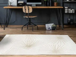 Tapijt Met Afwerking In Goudkleurig Lurex Livno - 120 X 170 Cm - Beige