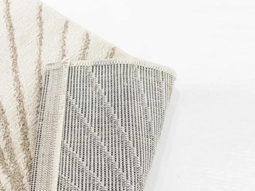 Tapijt Met Afwerking In Goudkleurig Lurex Livno - 120 X 170 Cm - Beige