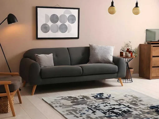 Tapijt Met Geometrisch Design Van 100% Handgeweven Wol - 160 X 230 Cm - Meerdere Kleuren - Irving