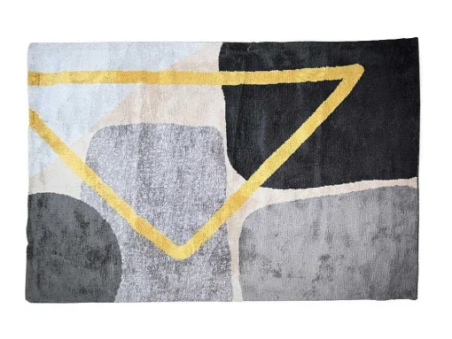 Tapijt Moderne Stijl Picadilly - 160X230Cm - Grijs, Zwart En Goud
