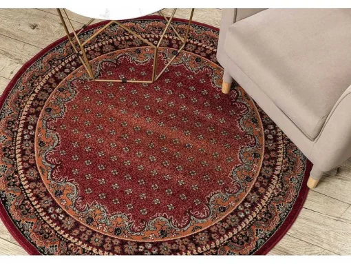 Tapijt Polonia Rond Baron Bordeaux Cercle 200 Cm
