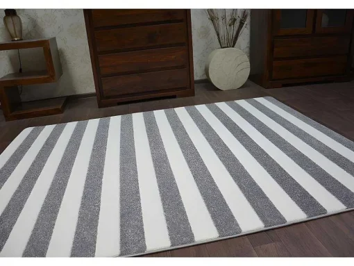 Tapijt Sketch - F758 Grijs /Wit - Strepen 200X290 Cm
