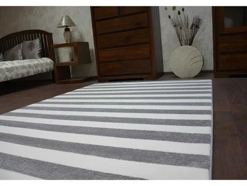 Tapijt Sketch - F758 Grijs /Wit - Strepen 200X290 Cm