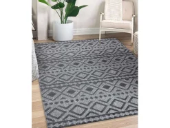 Tapijt Structureel Sole D3852 Boho, Diamanten Plat Geweven, Twee Poolh 200X290 Cm