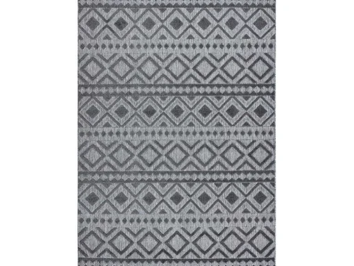 Tapijt Structureel Sole D3852 Boho, Diamanten Plat Geweven, Twee Poolh 200X290 Cm