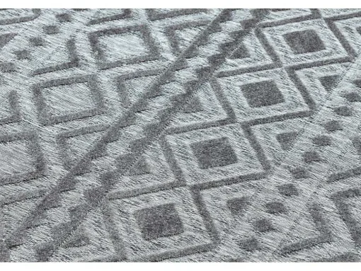 Tapijt Structureel Sole D3852 Boho, Diamanten Plat Geweven, Twee Poolh 200X290 Cm