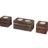 Tolve Theelichthouderset (3 Stuks), Bruin