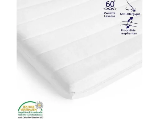 Topmatras 100X190 Cm Met Stevige Ondersteuning - Afneembare En Wasbare Hoes Voor Optimale Hygiene