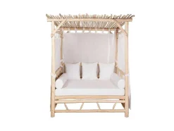 Tuinhemelbed Van Teakhout - Licht Naturel En Wit - Tulum