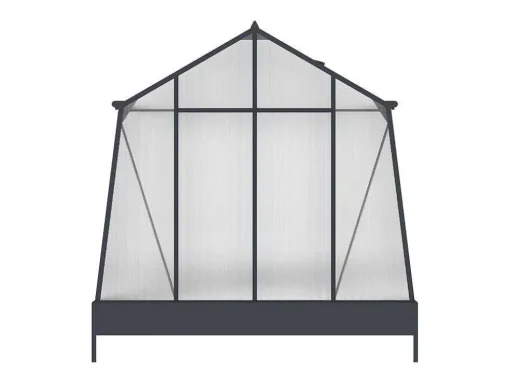 Tuinkas Van Polycarbonaat 9,1 M Met Grondplaat- Antraciet - Asarina