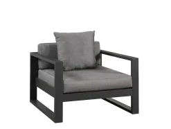 Tuinsalon Molokai In Aluminiun: Driezitsbank, 2 Fauteuils, Salontafel