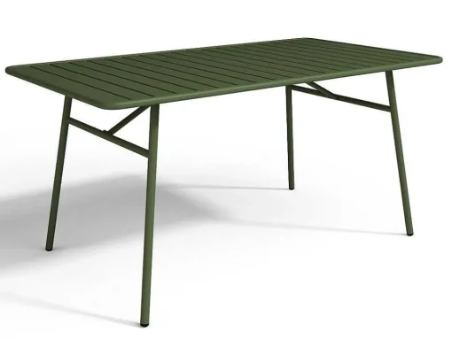 Tuintafel Van Metaal - L160 Cm - Kaki - Mirmande