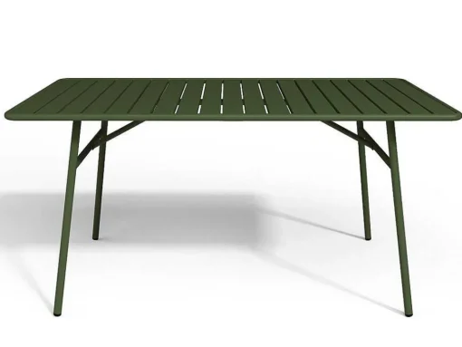 Tuintafel Van Metaal - L160 Cm - Kaki - Mirmande
