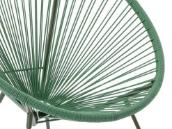 Tuinzithoek Van Gevlochten Harsdraden: Twee Fauteuils, Een Bank En Een Tafel - Kaki - Alios Iii Van Mylia