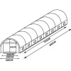 Tunnelkas Met Stalen Structuur Ipomea 24M - L800 X B300 X H200 Cm