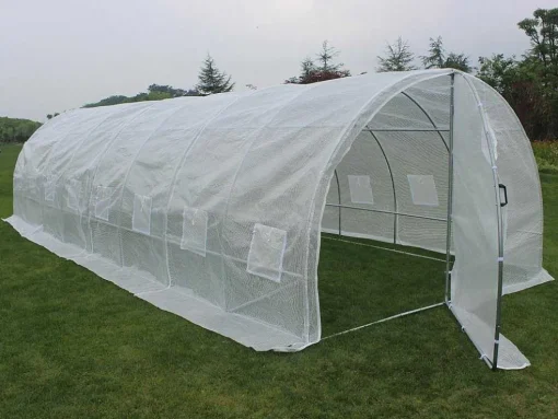 Tunnelkas Met Structuur Van Staal En Deur 24 M - L300 X B800 X H200 Cm - Alocasia