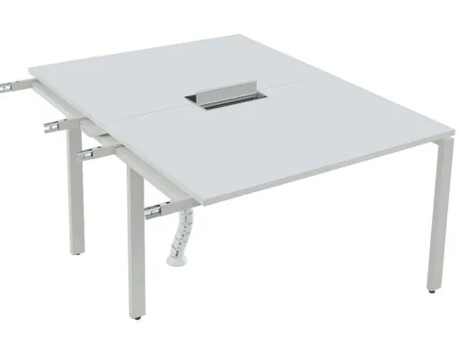 Uitbreiding Voor Bureau Bank 2 Personen - Wit - L120 Cm - Downtown