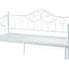 Uitschuifbare Bedbank Sebille - Metaal - 2 X 90 X 200 Cm Of 180 X 200 Cm - Wit - Optie Matras