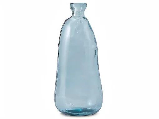 Vaas Dame-Jeanne Van Gerecycleerd Glas Pyrite H. 51 Cm - Transparant Blauw