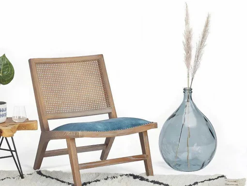 Vaas Dame-Jeanne Van Gerecycleerd Glas Silice 34L - Transparant Blauw